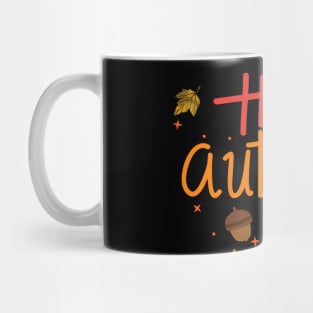 Cute Hello Autumn Season Thanksgiving and Fall Color Lovers Mug